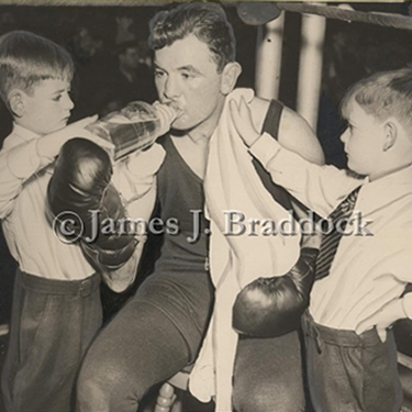 Jim gets help in his corner from sons James and Howard